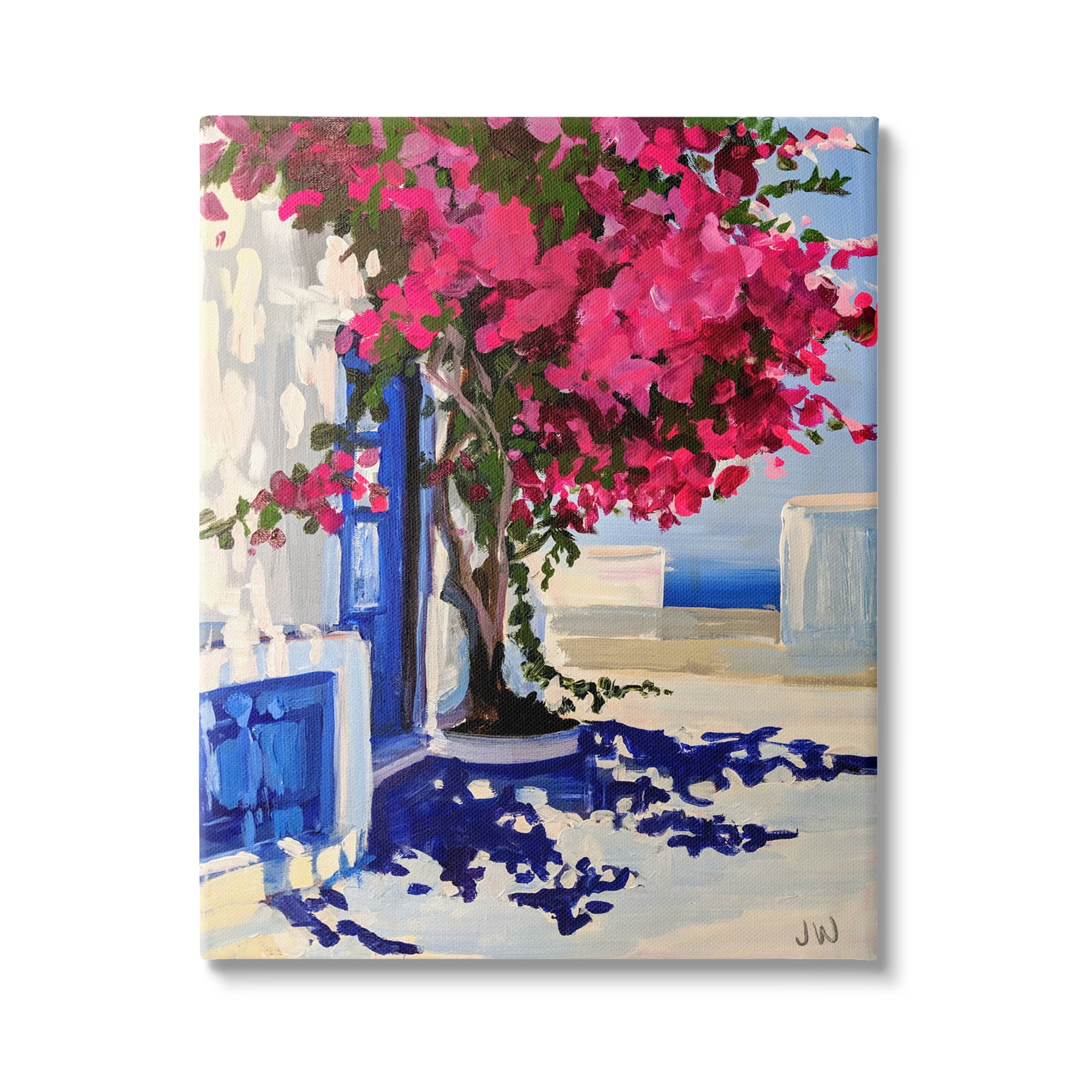 Stupell Industries Abstract Tree in City Botanical & Floral Painting Gallery Wrapped Canvas Art Print Wall Art, 16 x 20