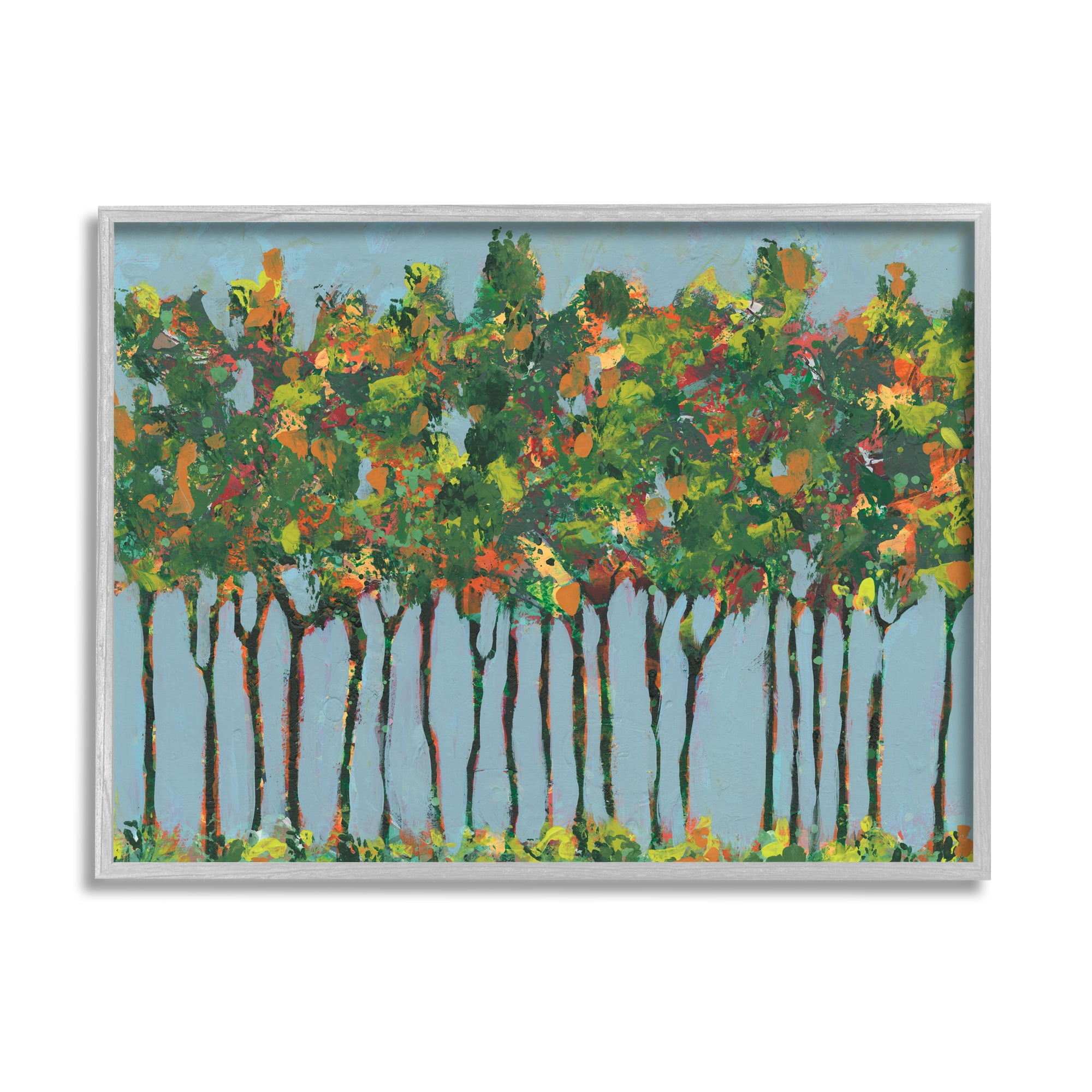 Stupell Industries Abstract Trees Seasonal Transition Leaves Blue Sky, 16 x 20, Designed by Regina Moore