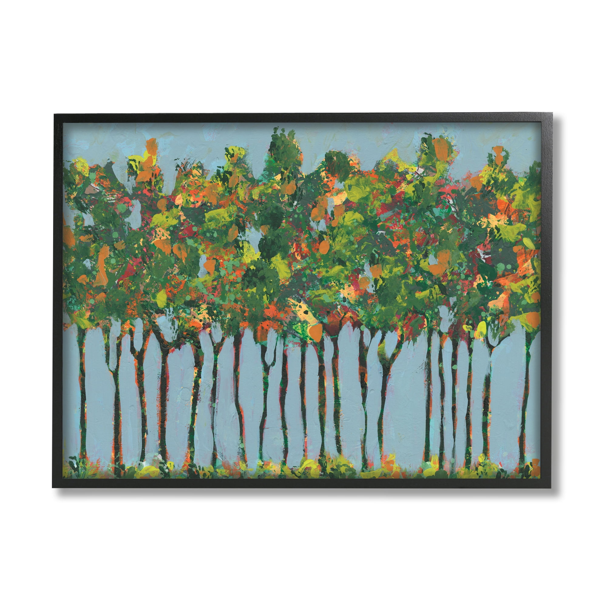 Stupell Industries Abstract Trees Seasonal Transition Leaves Blue Sky, 24 x 30, Designed by Regina Moore