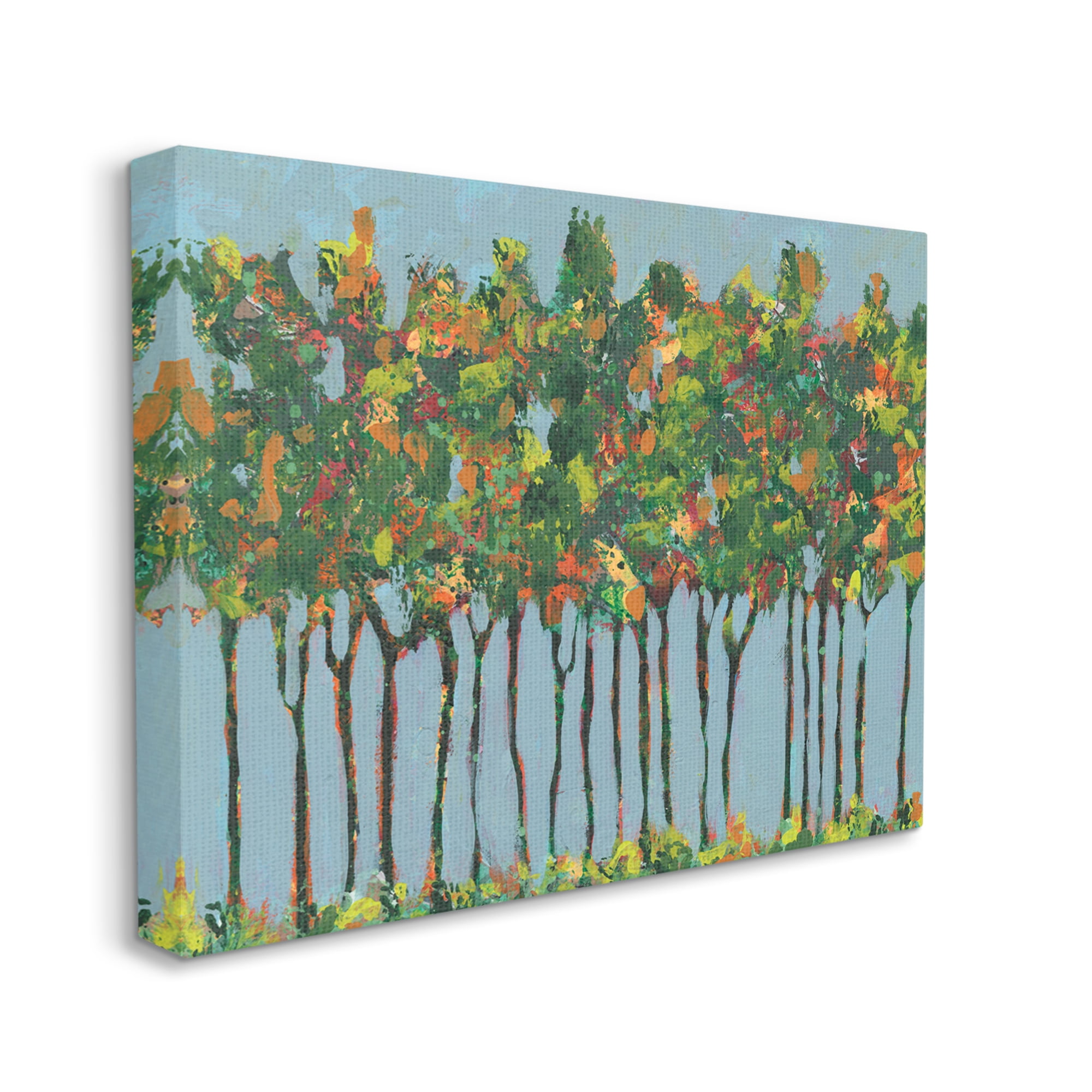 Stupell Industries Abstract Trees Seasonal Transition Leaves Blue Sky, 30 x 40, Designed by Regina Moore