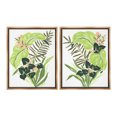 thumbnail image 1 of Stupell Industries Abstract Tropical Blooms Botanical & Floral Painting Brown Floater Framed Canvas Art Print Wall Art, 25 x 31, Set of 2, 1 of 10