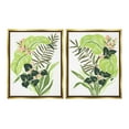 thumbnail image 1 of Stupell Industries Abstract Tropical Blooms Botanical & Floral Painting Gold Floater Framed Canvas Art Print Wall Art, 17 x 21, Set of 2, 1 of 10