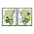 thumbnail image 1 of Stupell Industries Abstract Tropical Blooms Botanical & Floral Painting Gray Floater Framed Canvas Art Print Wall Art, 25 x 31, Set of 2, 1 of 10
