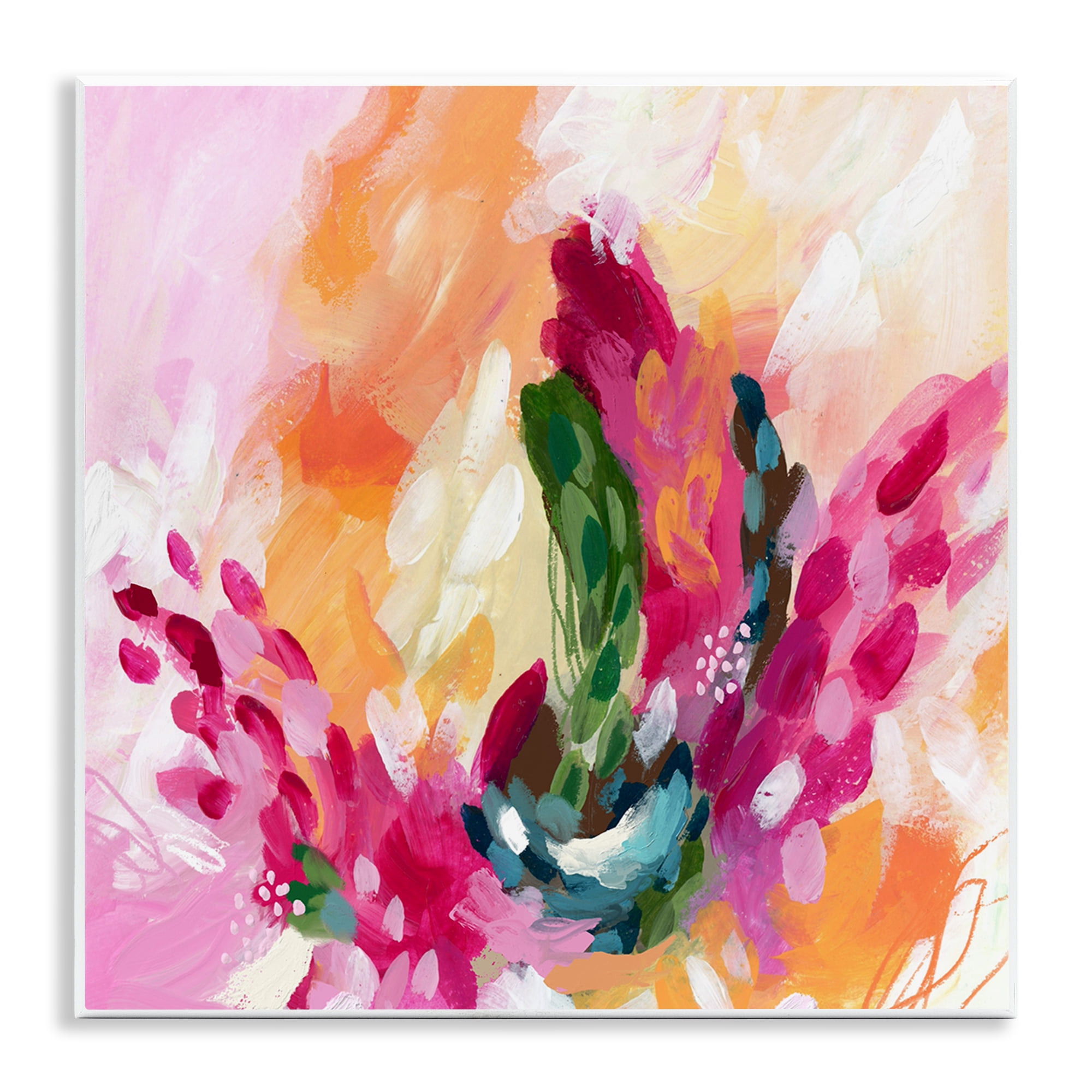 Stupell Industries Abstract Tropical Punch Abstract Painting Unframed Art Print Wall Art, 12 x 12