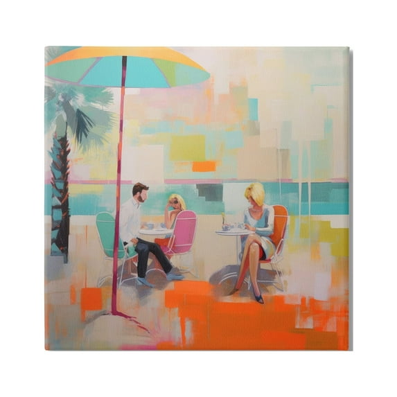 Stupell Industries Abstract Tropical Summer Abstract Painting Gallery Wrapped Canvas Art Print Wall Art, 36 x 36