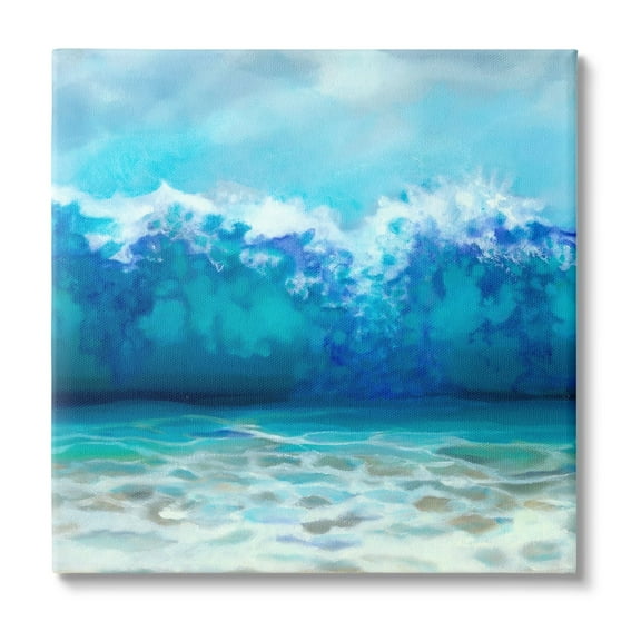Stupell Industries Abstract Tsunami Waves Beach Tide Coastal Painting Gallery Wrapped Canvas Print Wall Art
