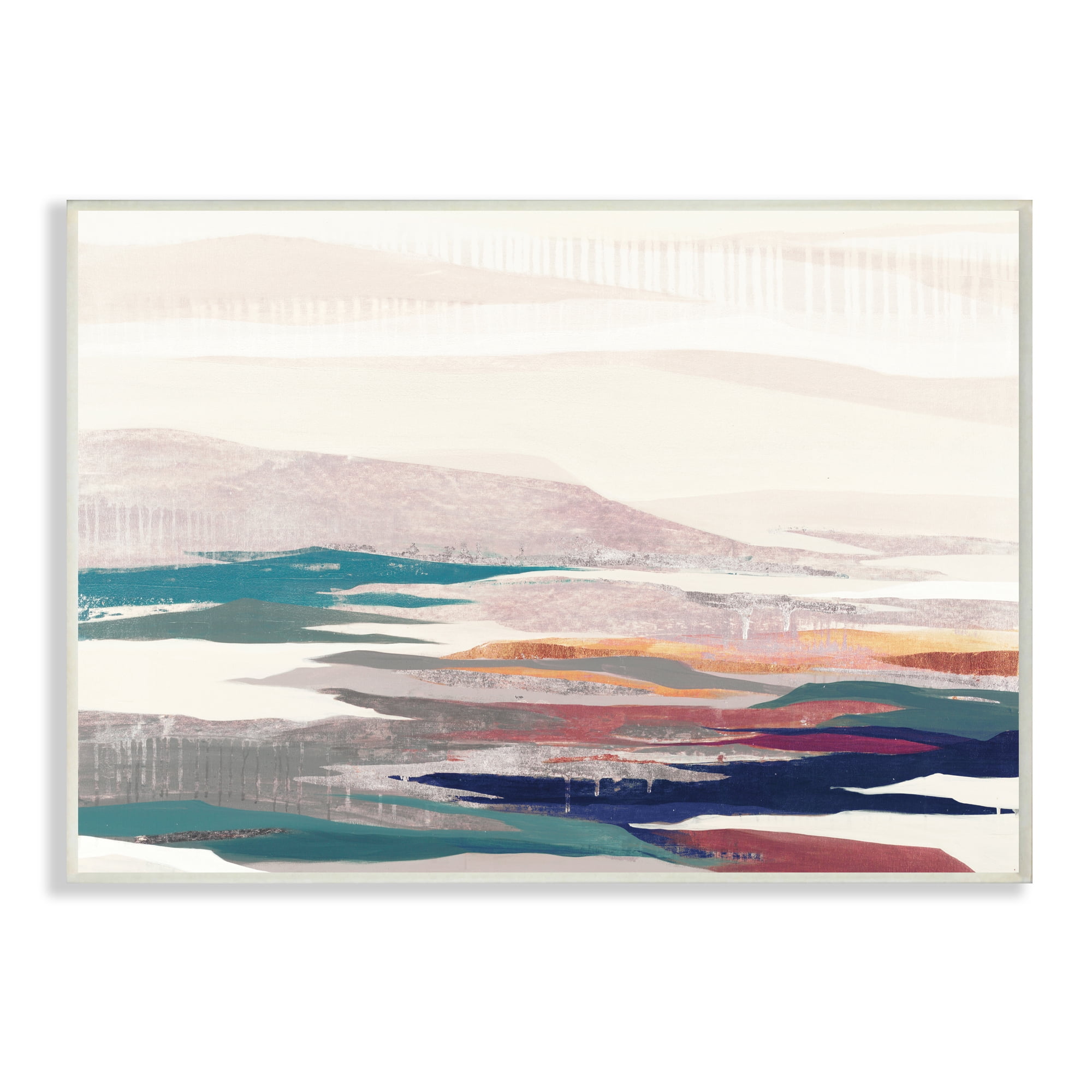 Stupell Industries Abstract Valley Landscape Pastel Pop Hills,10 x 15,Designed by Liz Jardine