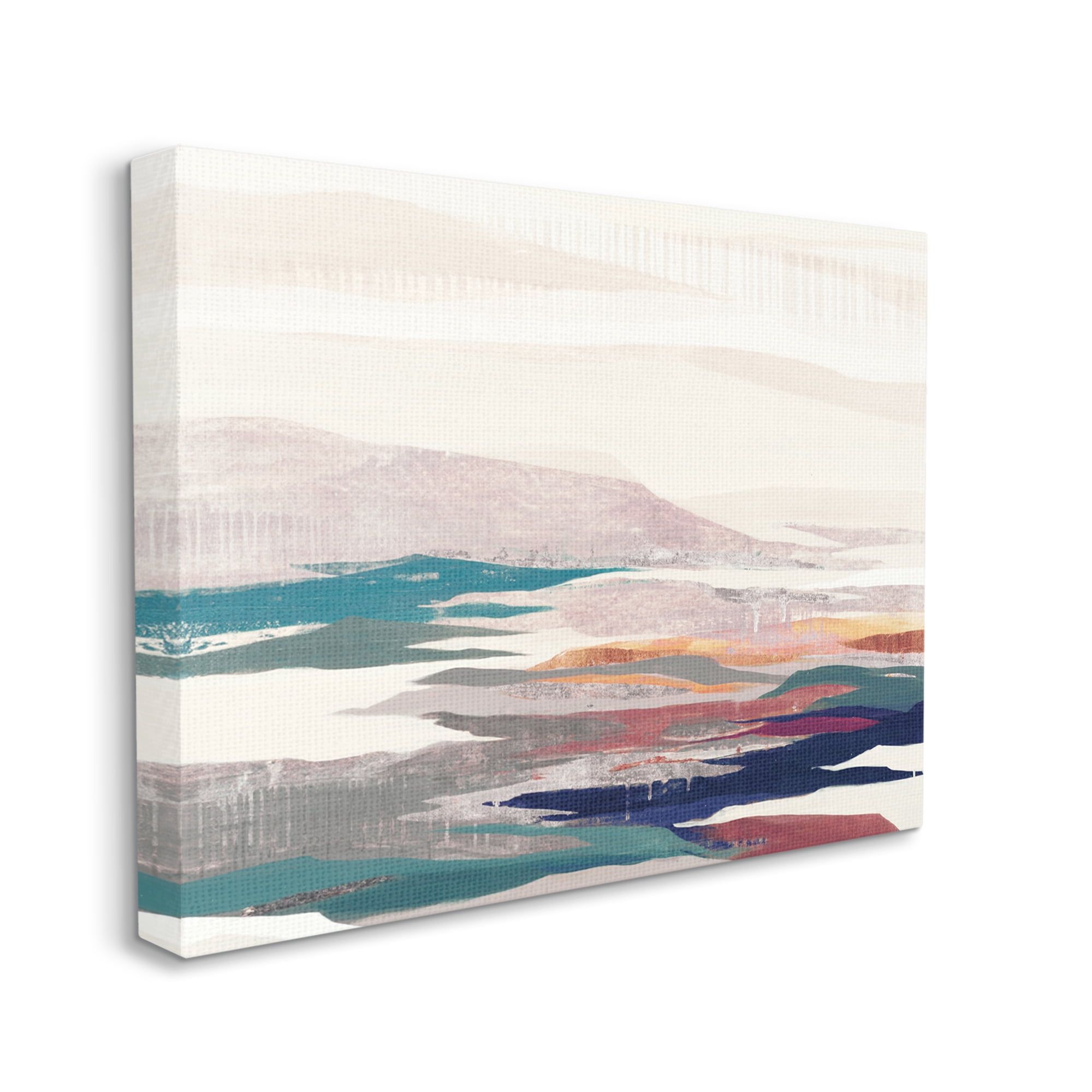 Stupell Industries Abstract Valley Landscape Pastel Pop Hills,30 x 40,Designed by Liz Jardine