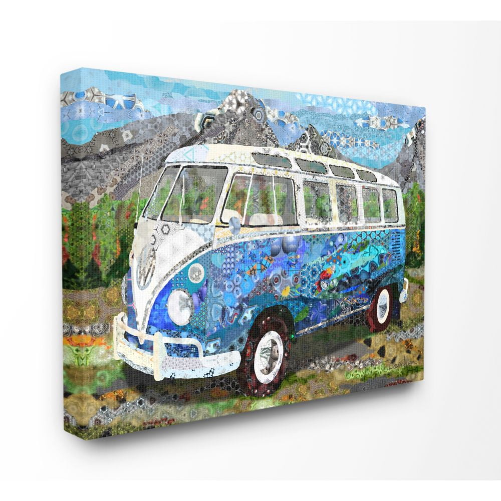 Stupell Industries Abstract Van Collage Modern Design Canvas Wall Art by Dawn Allen
