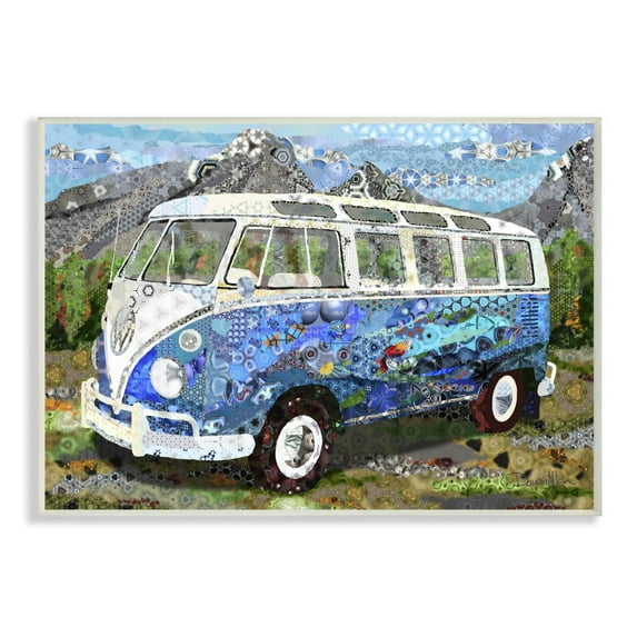 Stupell Industries Abstract Van Collage Modern Design Wall Plaque Art by Dawn Allen