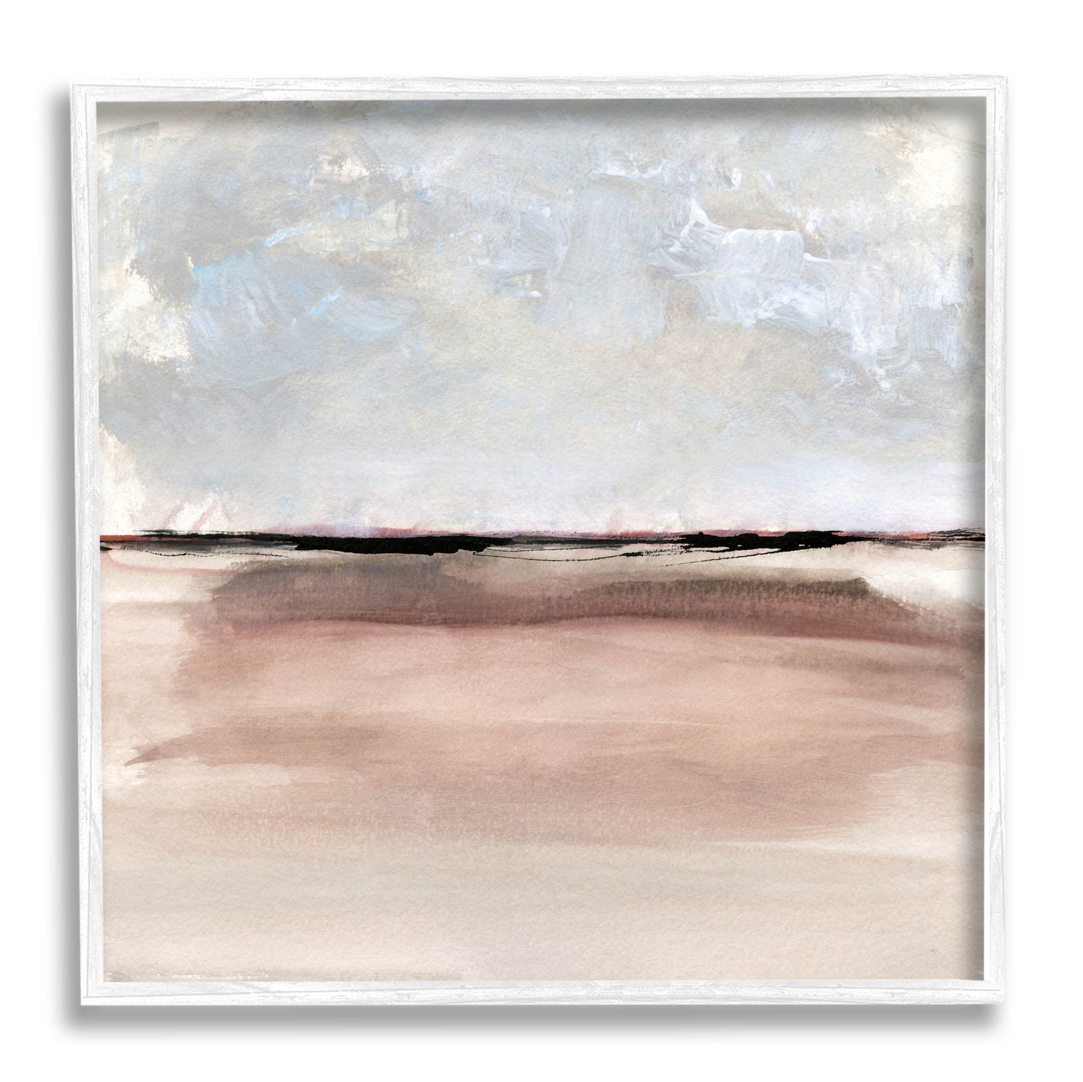 Stupell Industries Abstract Vast Landscape Scenery Painting White Framed Art Print Wall Art, Design by Susan Jill