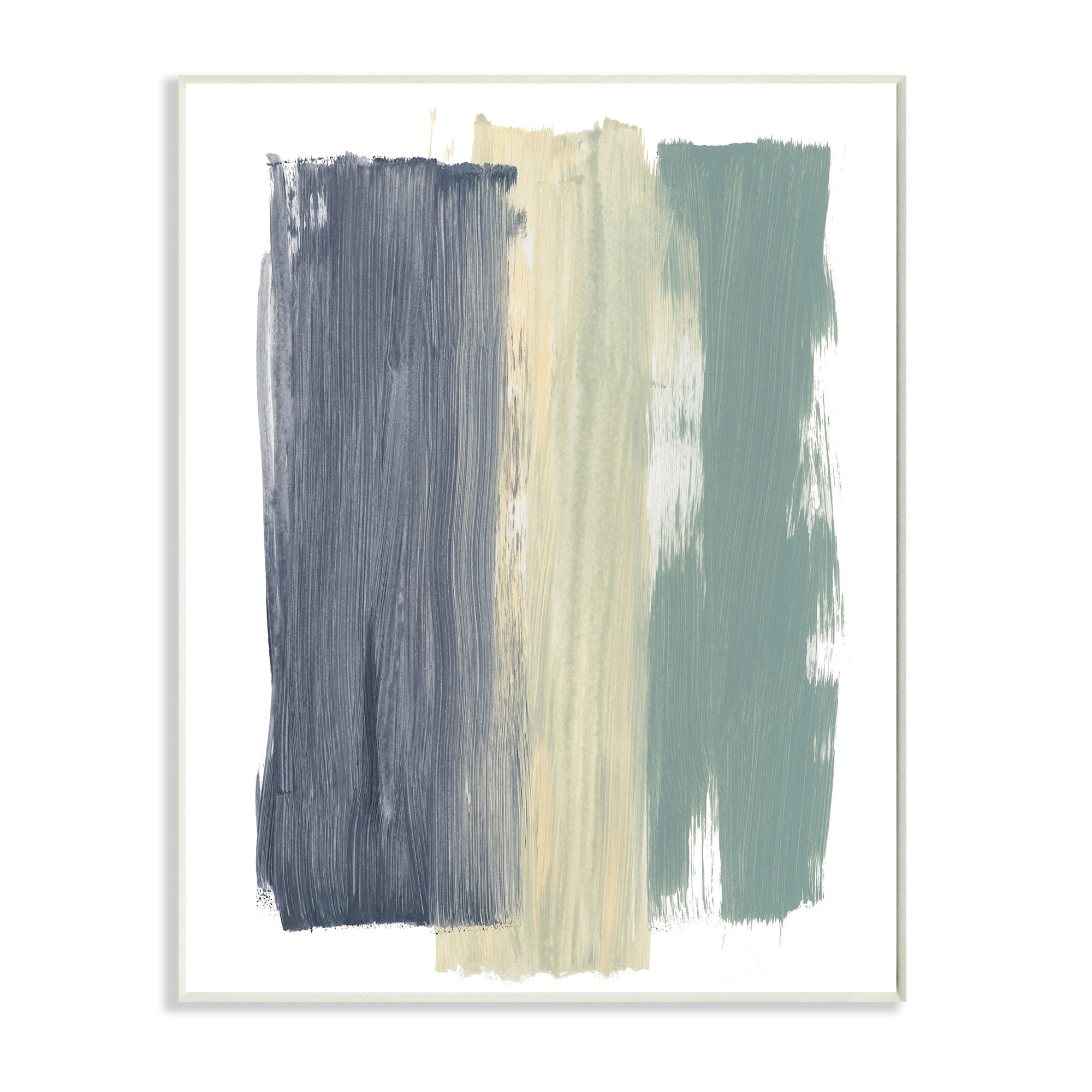 Stupell Industries Abstract Vertical Paint Strokes Blue Yellow Green,13 x 19,Designed by Bronwyn Baker