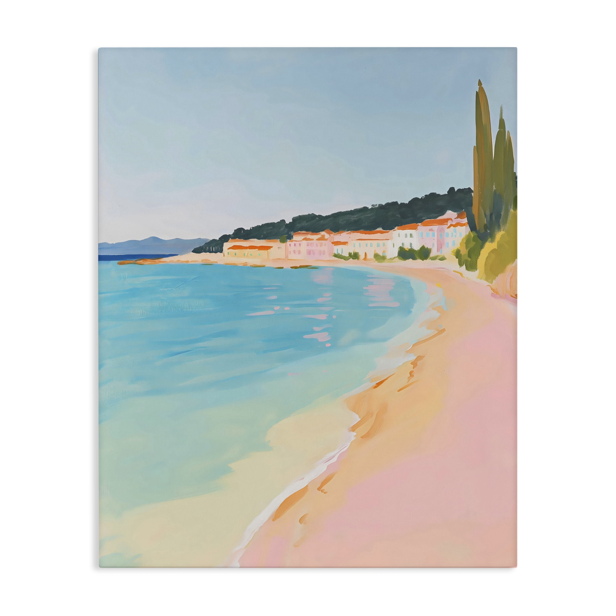Stupell Industries Abstract Village By The Sea Canvas Wall Art, design by The Prints Vibe