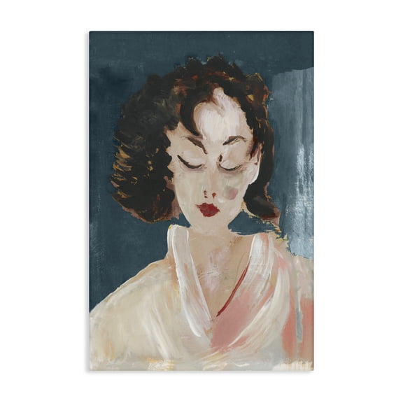Stupell Industries Abstract Vintage Female Canvas Wall Art design by casa cartissi, 24 x 16