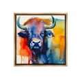 thumbnail image 1 of Stupell Industries Abstract Vivid Cattle Animals & Insects Painting Brown Floater Framed Canvas Art Print Wall Art, 18 x 18, 1 of 10