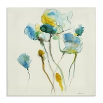 Stupell Industries Abstract Watercolor Blooms Abstract Painting Wrapped Canvas Art Print Wall Art, 17 x 17