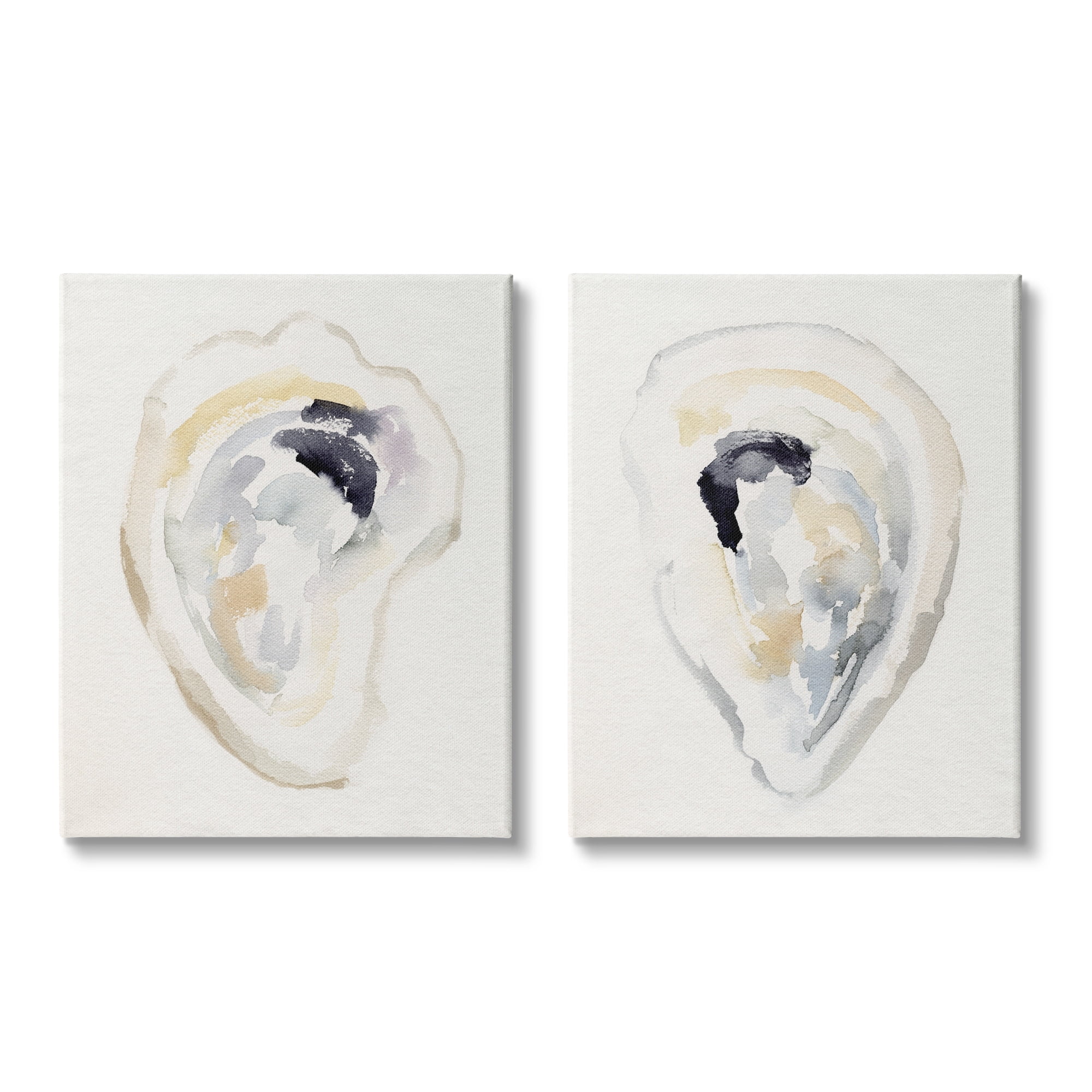 Stupell Industries Abstract Watercolor Detail Oyster Clam Shell Canvas Wall Art, 24 x 30, Design by Victoria Barnes