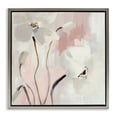 thumbnail image 1 of Stupell Industries Abstract White Blooms Botanical & Floral Painting Gray Floater Framed Canvas Art Print Wall Art, 18 x 18, 1 of 10