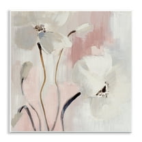 Stupell Industries Abstract White Blooms Botanical & Floral Painting Unframed Art Print Wall Art, 12 x 12