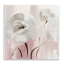 Stupell Industries Abstract White Blossoms Botanical & Floral Painting Unframed Art Print Wall Art, 12 x 12