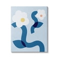 thumbnail image 1 of Stupell Industries Abstract White Floral Pop Shapes Blue Curved Stems, 24 x 30, Design by Daphne Polselli, 1 of 5