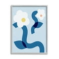 thumbnail image 1 of Stupell Industries Abstract White Floral Pop Shapes Blue Curved Stems, 24 x 30, Design by Daphne Polselli, 1 of 5