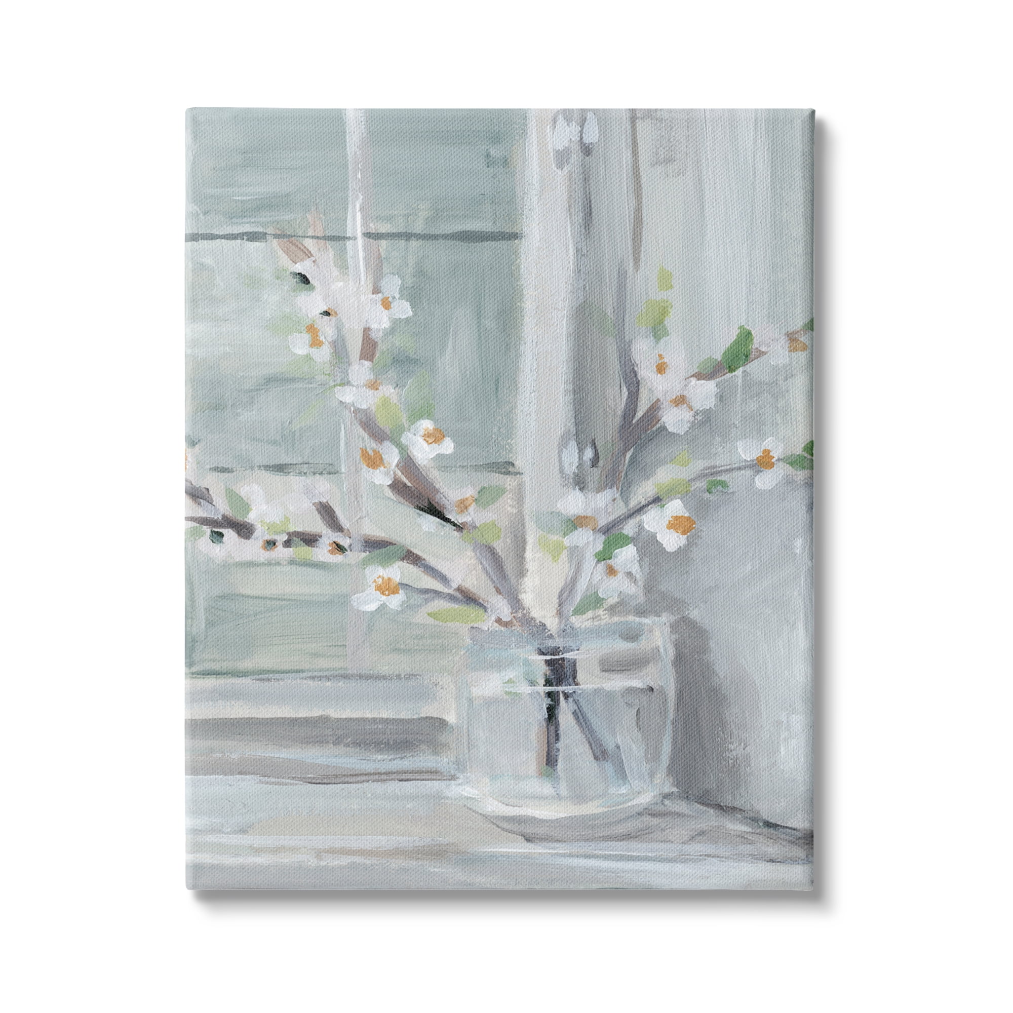Stupell Industries Abstract White Flower Window Sill Contemporary Still Life, 16 x 20, Design by Annie Warren&nbsp;