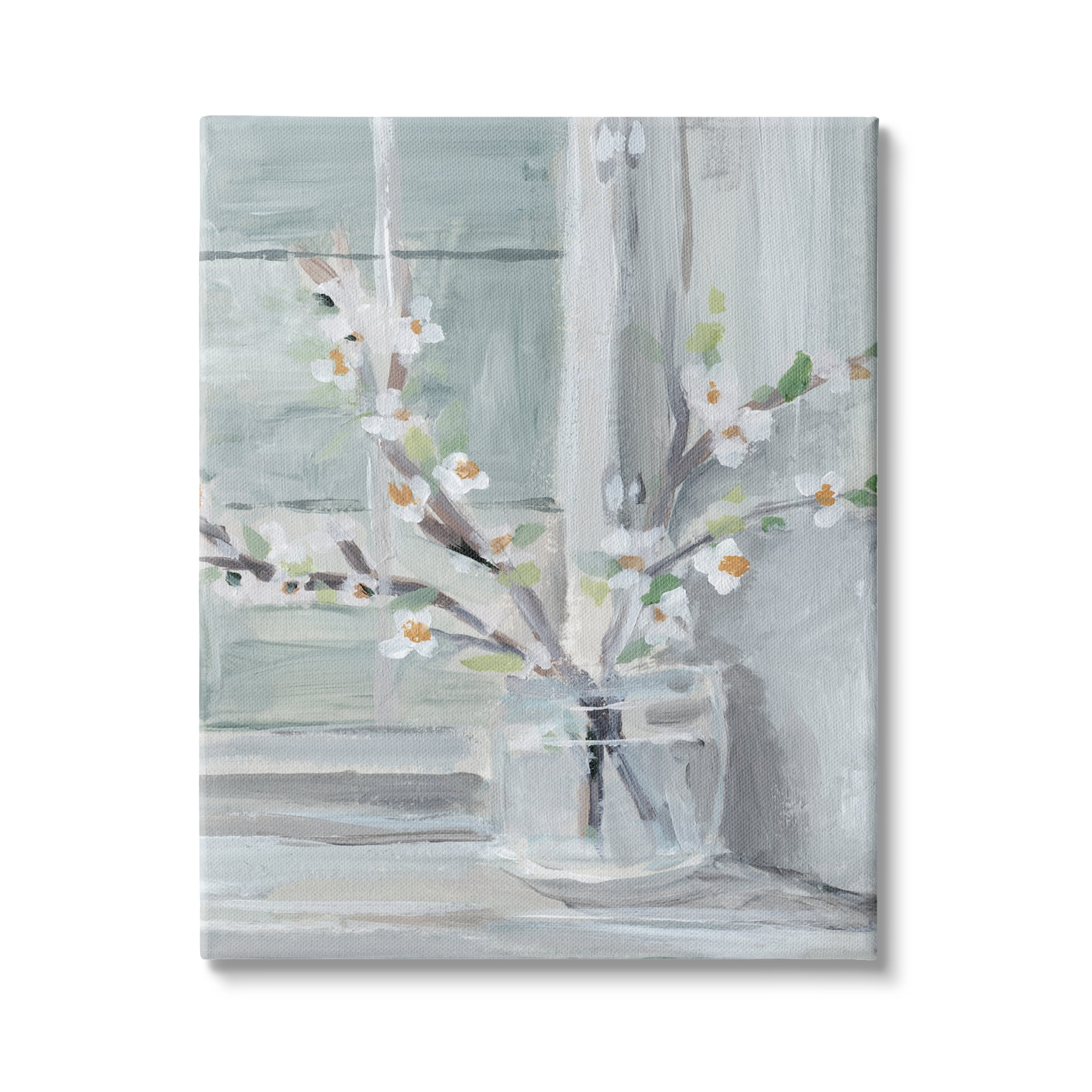 Stupell Industries Abstract White Flower Window Sill Contemporary Still Life, 30 x 40, Design by Annie Warren&nbsp;