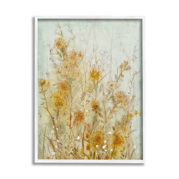 Stupell Industries Abstract Wildflowers Blooming Botanical & Floral Painting White Framed Art Print Wall Art