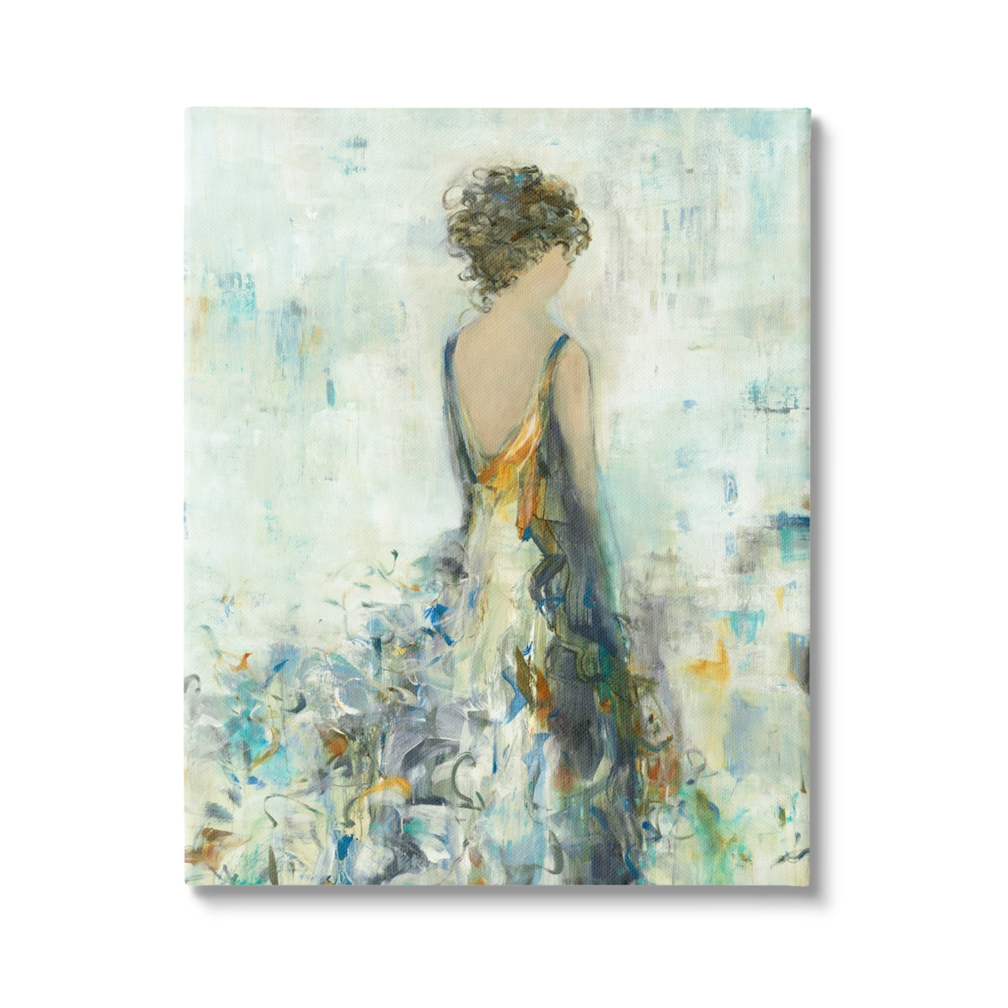 Abstract Woman in Floral Dress Canvas Art, 30 x 40