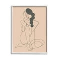 thumbnail image 1 of Stupell Industries Abstract Woman Sitting Scribble Drawing Smiling Outline Graphic Art White Framed Art Print Wall Art, Design by Kendra Shedenhelm, 1 of 7