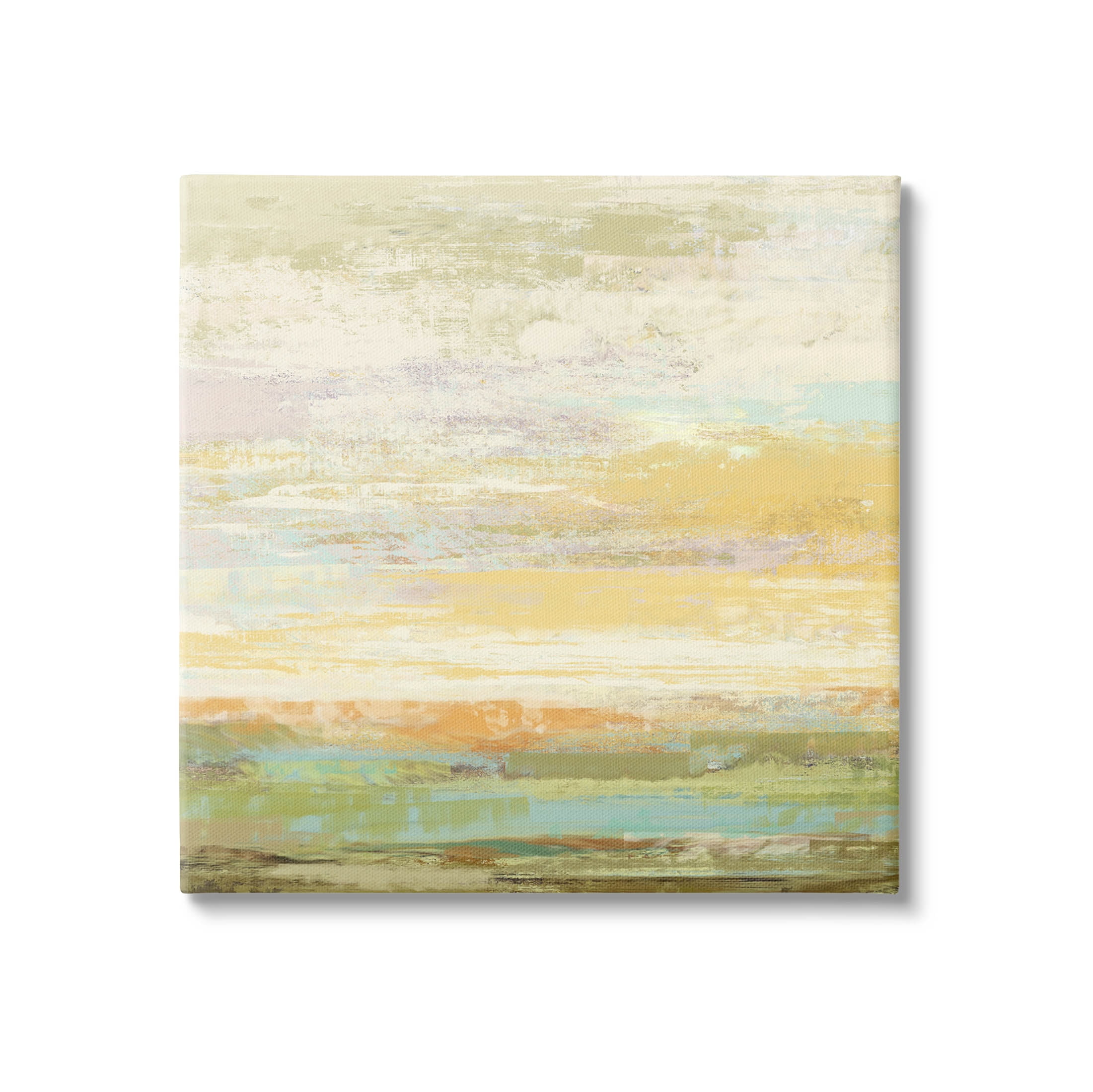 Stupell Industries Abstract Yellow Landscape Painting Gallery Wrapped Canvas Print Wall Art, Design by Suzanne Nicoll