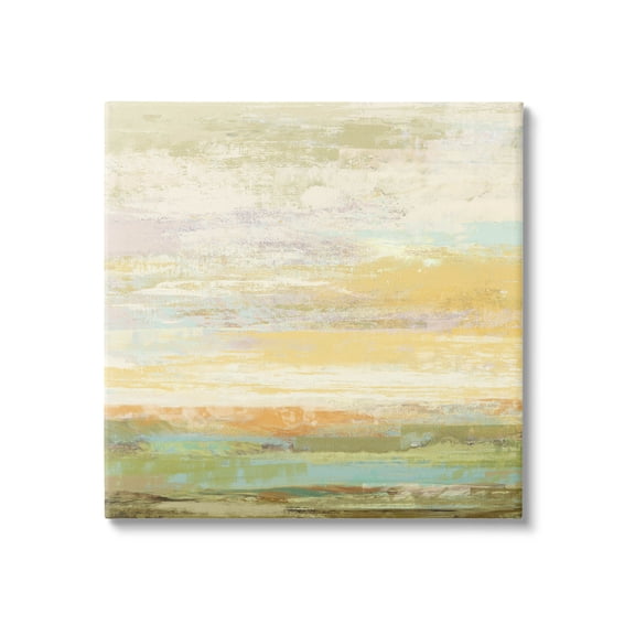 Stupell Industries Abstract Yellow Landscape Painting Gallery Wrapped Canvas Print Wall Art, Design by Suzanne Nicoll