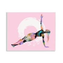 Stupell Industries Abstract Yoga Exercise People Painting Unframed Art Print Wall Art, 14 x 11