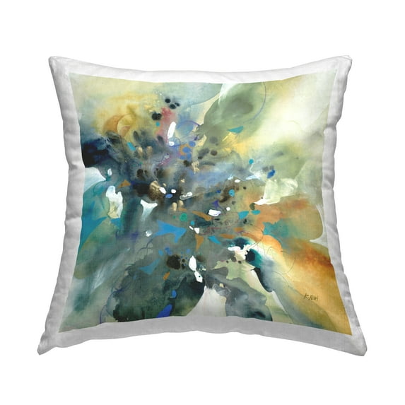 Stupell Industries Abstract with Ink Droplets Decorative Printed Throw Pillow Design by K. Nari.