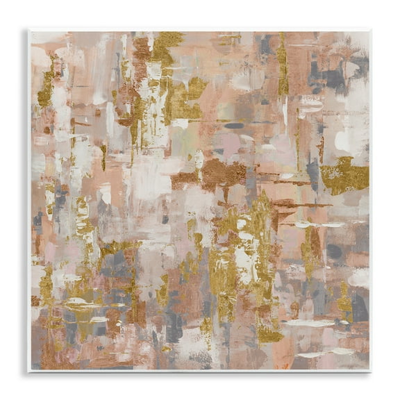 Stupell Industries Abstract with Paint Streaks Abstract Painting Unframed Art Print Wall Art, 12 x 12