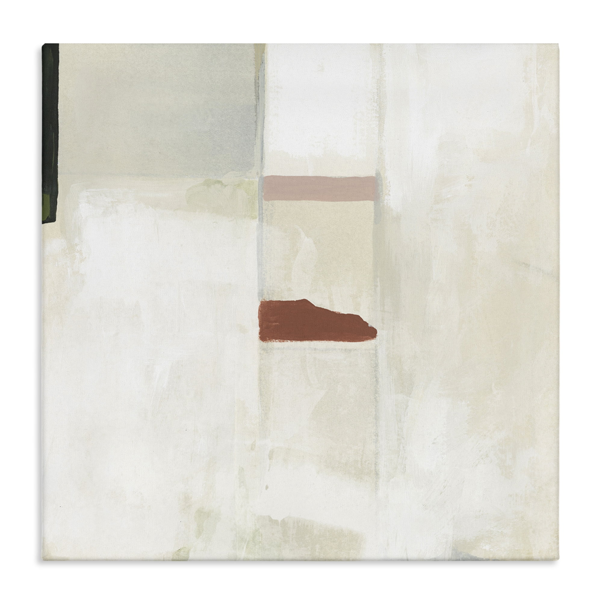 Stupell Industries Abstract with Terracotta Accent Abstract Painting Gallery Wrapped Canvas Art Print Wall Art, 30 x 30
