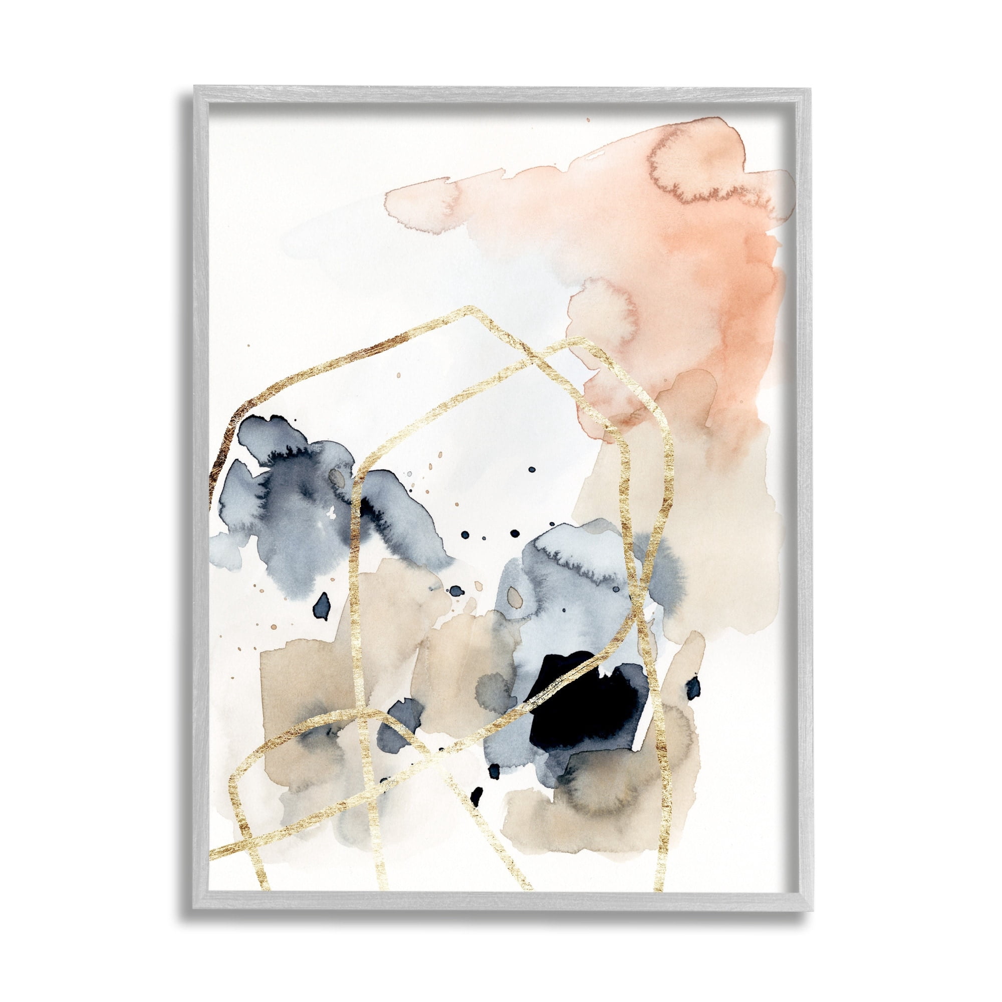 Stupell Industries Abstracted Musical Beats Boho Inspired Design Grey Framed, 11 x 14, Design by Victoria Barnes