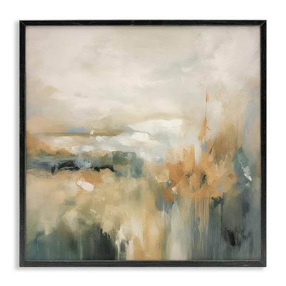Stupell Industries Abstracted Pure Landscape Black Framed Giclee Art design by Irena Orlov, 12 x 12