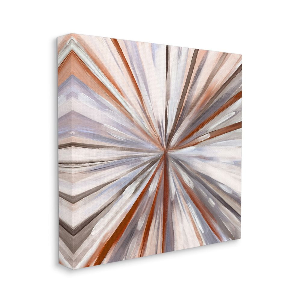 Stupell Industries Abstracted Spinning Lines Red Brown White Design Designed by Boho Studio