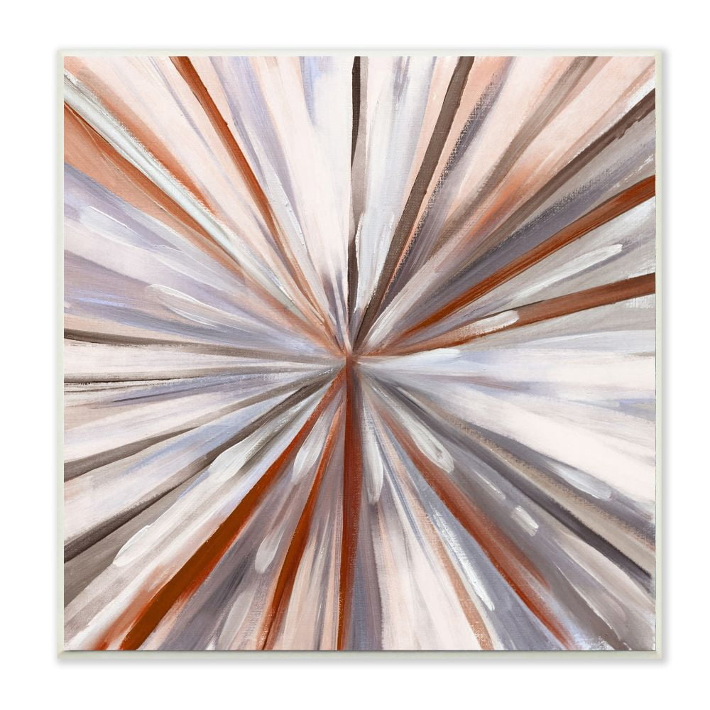 Stupell Industries Abstracted Spinning Lines Red Brown White Design Designed by Boho Studio