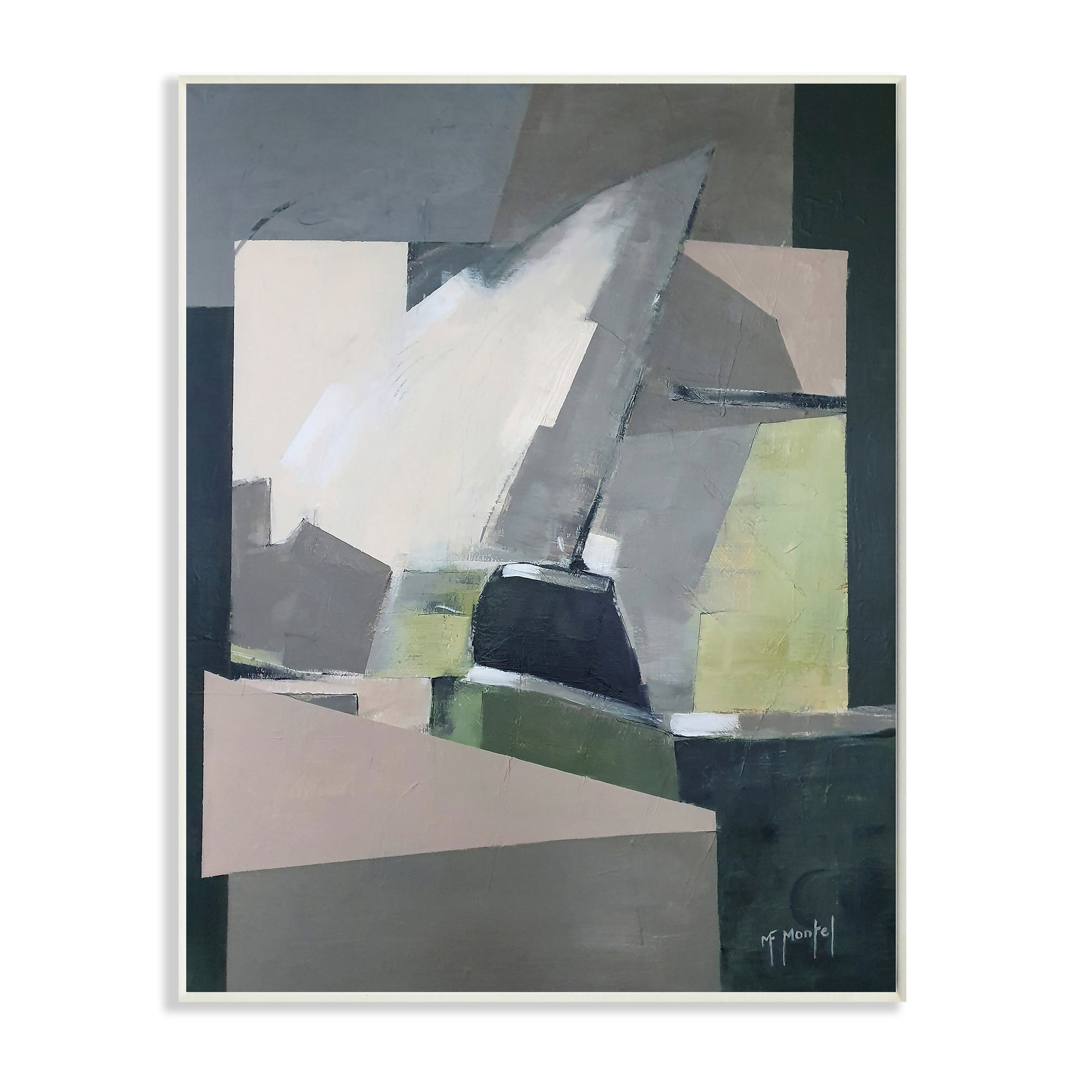 Stupell Industries Abstraction Antique Montel Modern Neutral Tones,13 x 19,Designed by Fanou Montel