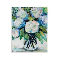 Stupell Industries Abundant White Hydrangeas Botanical & Floral Painting Unframed Art Print Wall Art, 11 x 14