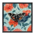 thumbnail image 1 of Stupell Industries Eclectic Academia Moth On Floral Black Floating Frame Canvas Art, 18 x 18, by Kate Jarvik Birch, 1 of 8