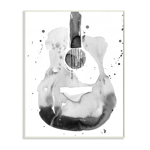 Stupell Industries Acoustic Guitar Abstract Watercolor Pattern Painting Unframed Art Print Wall Art, 10x15, by Annie Warren