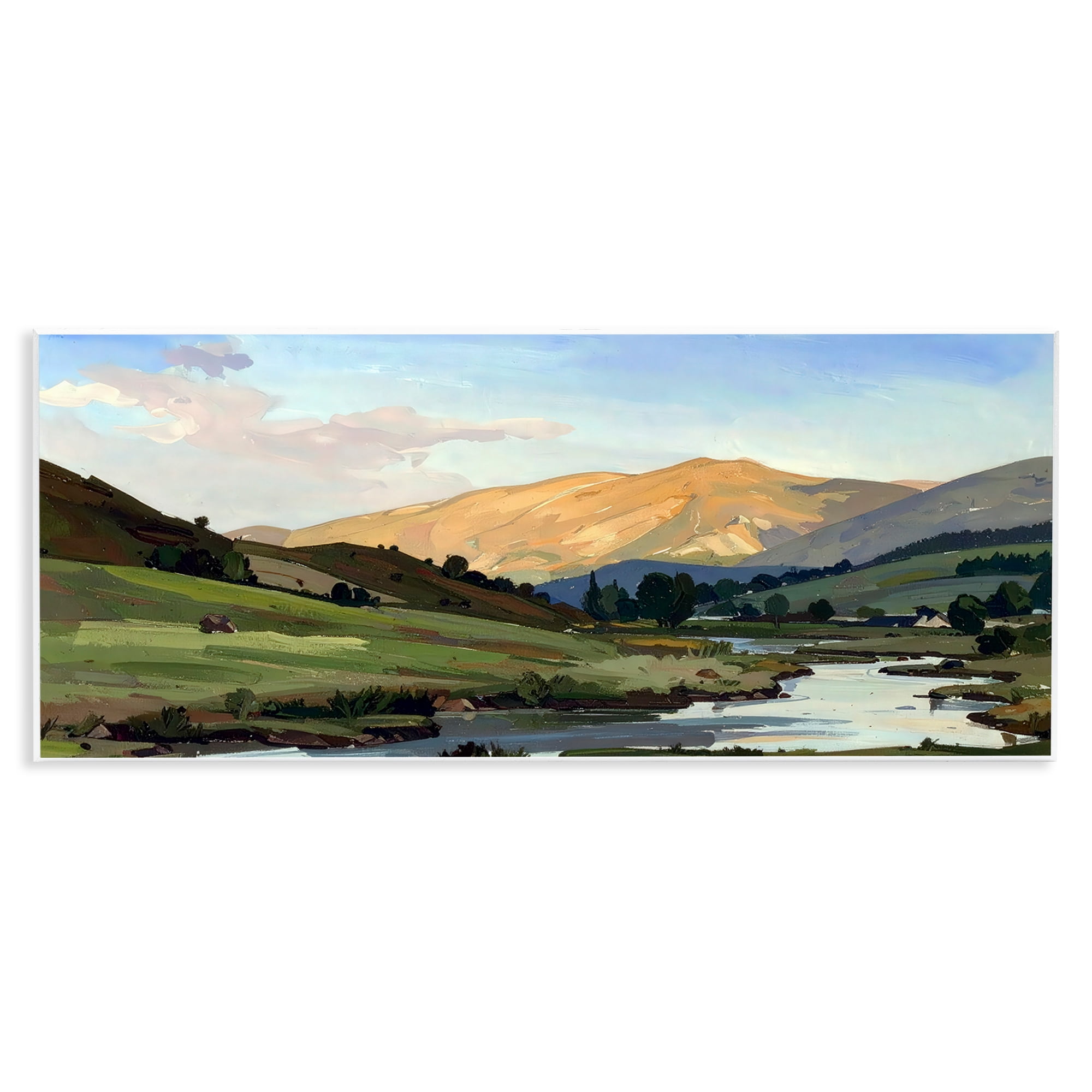 Stupell Industries Across The Valley Landscape Wall Plaque Art, design by Alonza Saunders