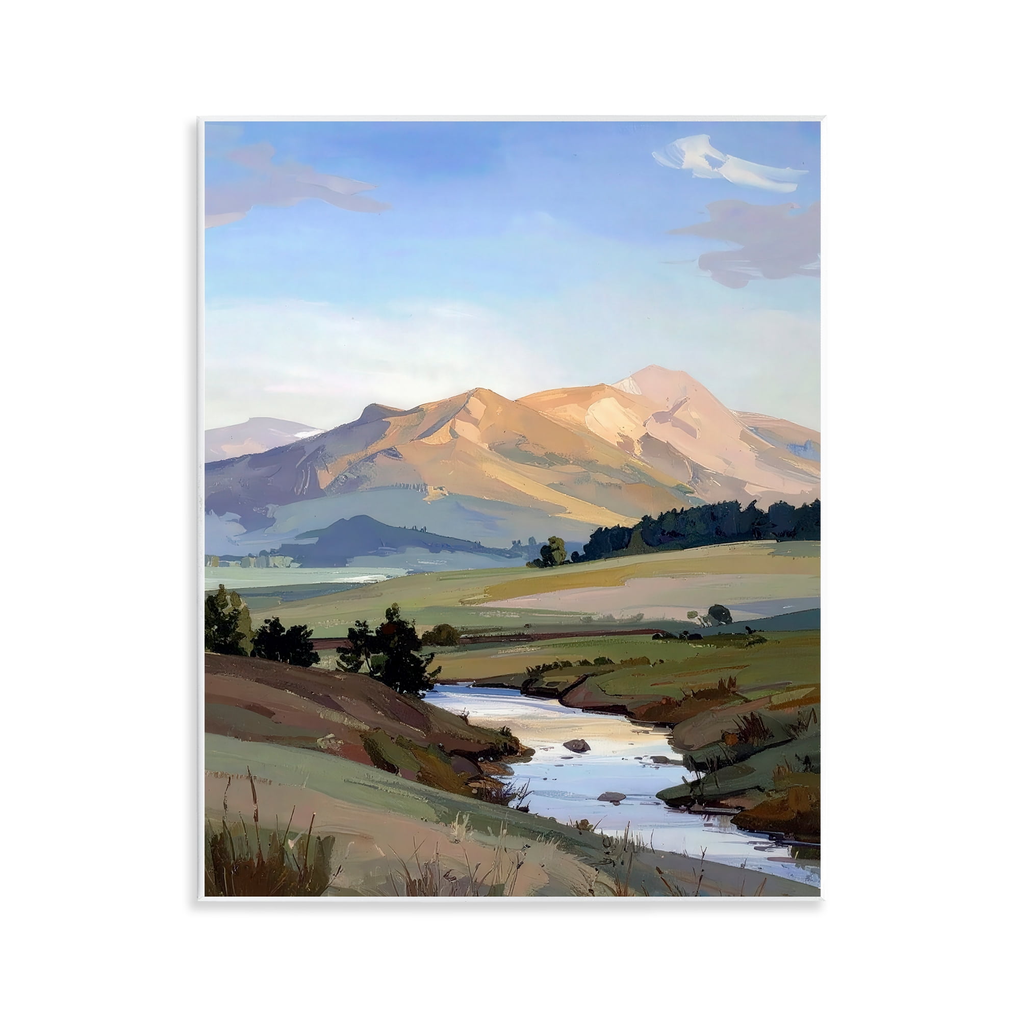 Stupell Industries Across The Valley River Wall Plaque Art, design by Alonza Saunders