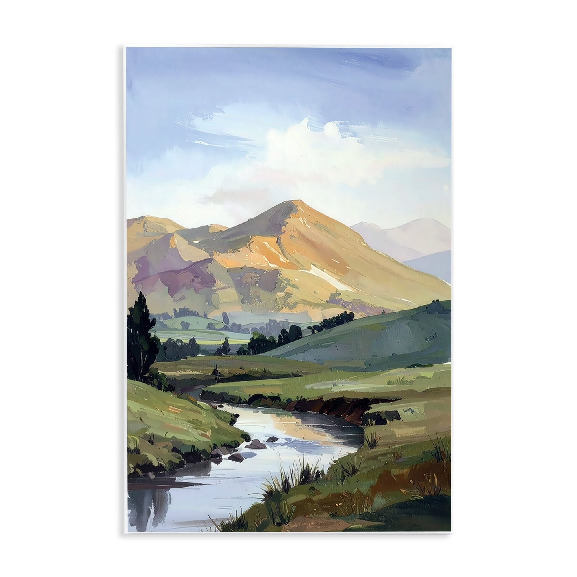 Stupell Industries Across The Valley Wall Plaque Art, design by Alonza Saunders