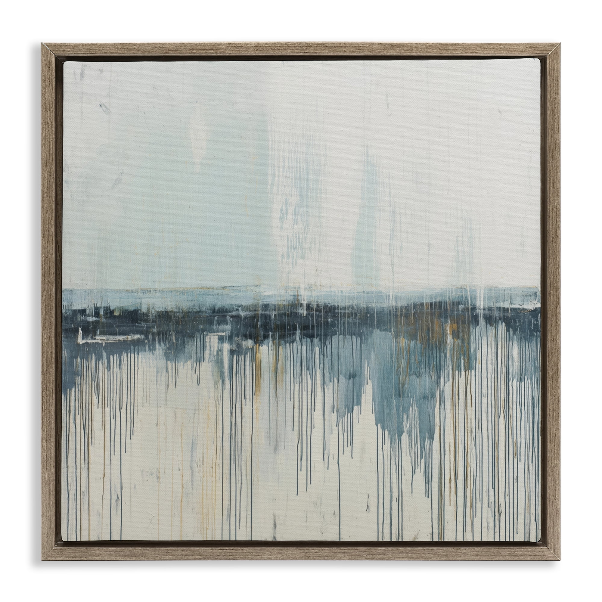 Stupell Industries Acrylic Drift Abstract Brown Framed Floater Canvas Wall Art, design by Svetlana Aleynikova