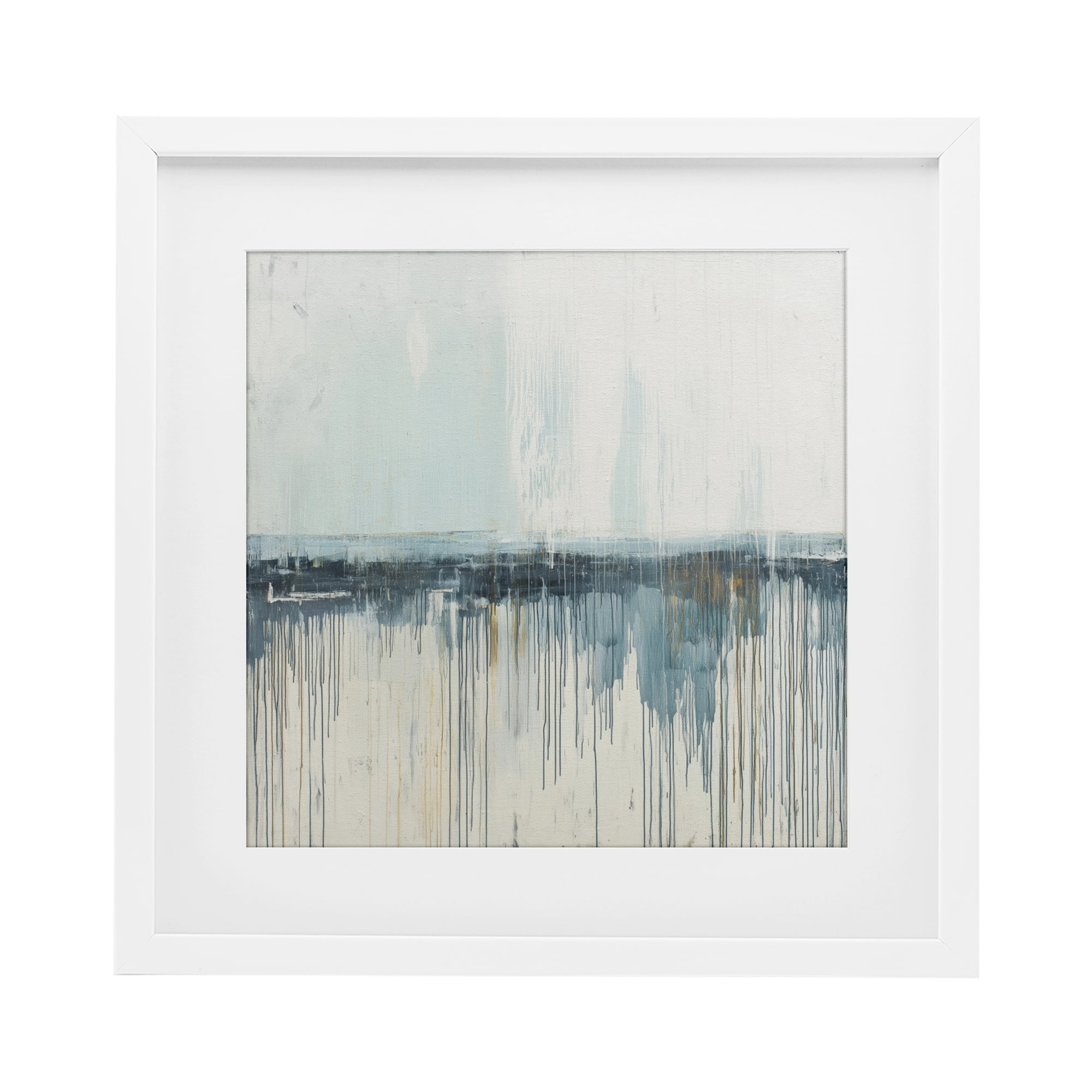 Stupell Industries Acrylic Drift Abstract White Framed Print Under Glass, design by Svetlana Aleynikova